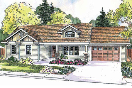 Craftsman House Plan - Stanford 44000 - Front Exterior