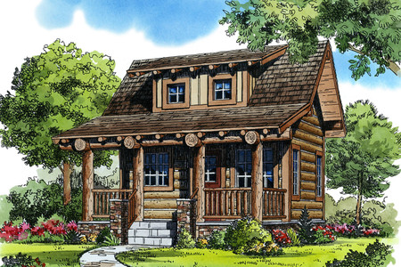 Lodge Style House Plan - Sun River 44042 - Front Exterior