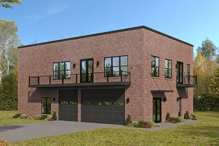 Contemporary House Plan - Kickapoo Meadows 46109 - Front Exterior