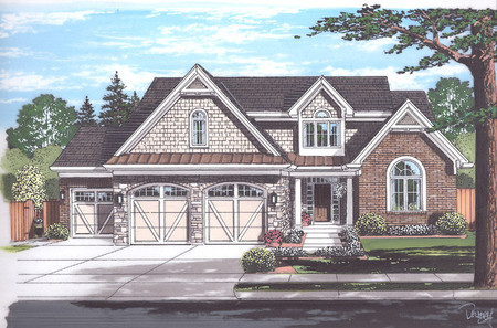 Craftsman House Plan - The Whitford 47387 - Front Exterior