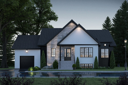 Farmhouse House Plan - Hudson 47432 - Front Exterior