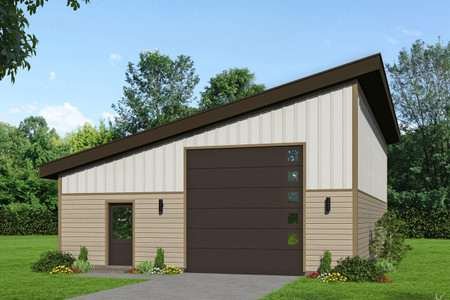 Modern House Plan - Shoreline 48687 - Front Exterior