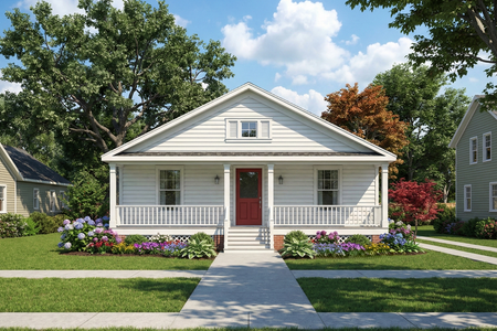 Bungalow House Plan - 49124 - Front Exterior