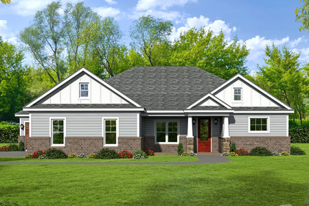 Ranch House Plan - Cascades 49331 - Front Exterior