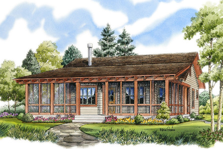 Cottage House Plan - Bunkhouse III 50519 - Front Exterior