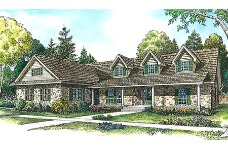 Country House Plan - Kingsbury 50882 - Front Exterior