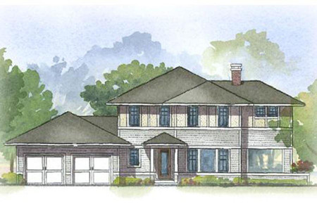 Prairie House Plan - Temple 51489 - Front Exterior