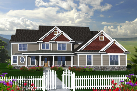 Traditional House Plan - 52823 - Front Exterior