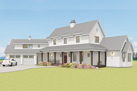 Farmhouse House Plan - 53161 - Front Exterior
