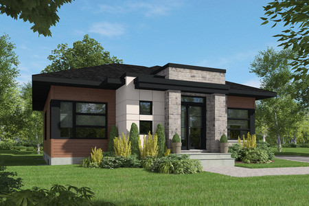 Contemporary House Plan - Bernard 53388 - Front Exterior