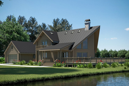 A-Frame House Plan - Stillwater 53998 - Front Exterior