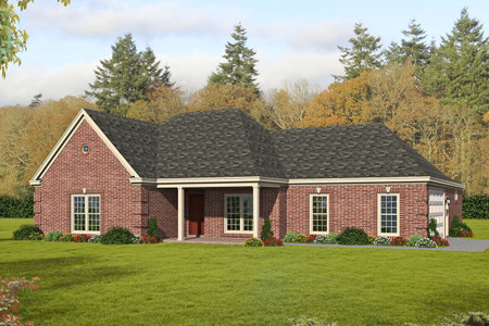 Colonial House Plan - Trotter Place 55226 - Front Exterior