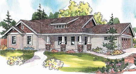 Bungalow House Plan - Strathmore 55366 - Front Exterior