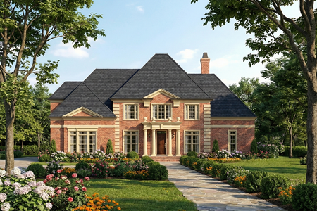 Colonial House Plan - 57263 - Front Exterior