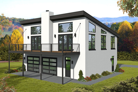 Modern House Plan - Blue Ridge Mountain 57324 - Front Exterior