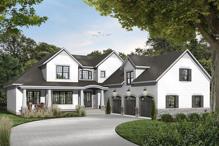 Ranch House Plan - The Stocksmith 57383 - Front Exterior