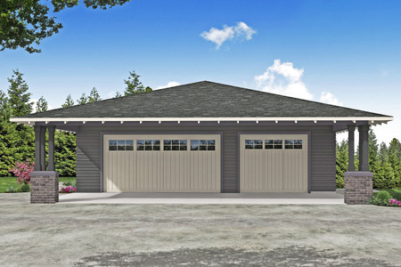 Prairie House Plan - 57722 - Front Exterior