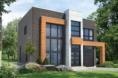 Contemporary House Plan - 57851 - Front Exterior
