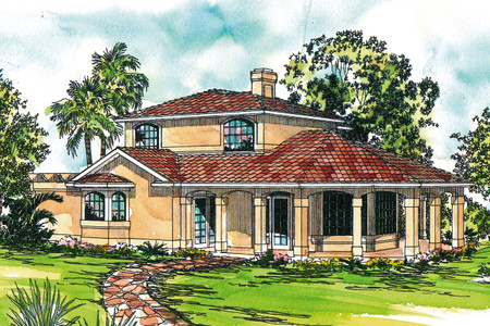 Mediterranean House Plan - Southport 60378 - Front Exterior