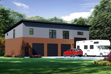 Contemporary House Plan - Canyon Drive 60538 - Front Exterior