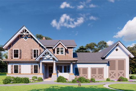 Traditional House Plan - Chatuge  Barndominium 60809 - Front Exterior