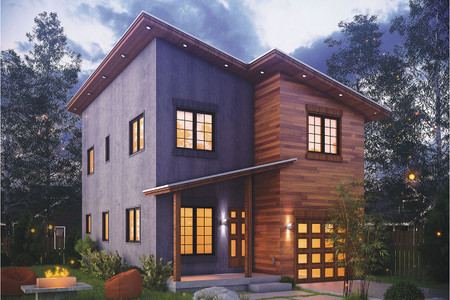 Contemporary House Plan - Platinum Woods 60863 - Front Exterior