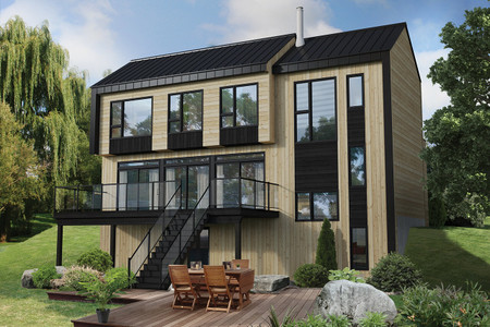 Contemporary House Plan - 61098 - Rear Exterior
