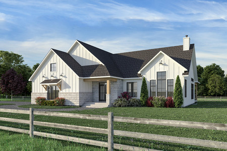Farmhouse House Plan - Pinewood 62770 - Front Exterior