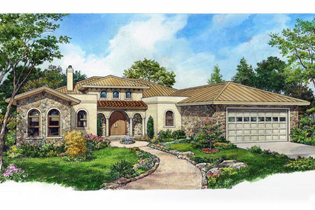 Tuscan House Plan - Irvine 62991 - Front Exterior
