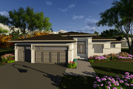 Prairie House Plan - 63391 - Front Exterior