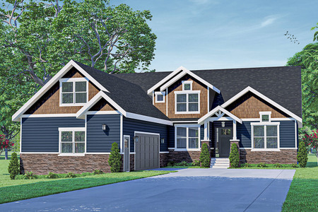 Craftsman House Plan - Holly Hill 63631 - Front Exterior
