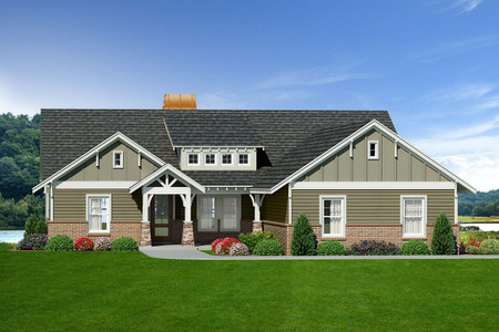 Craftsman House Plan - Indian Cliff 63700 - Front Exterior