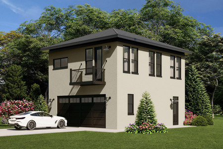Mediterranean House Plan - Abilene Guest House 64082 - Front Exterior