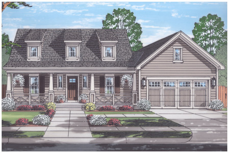 Cape Cod House Plan - Huntington 64492 - Front Exterior