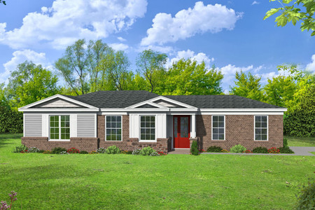Ranch House Plan - Empty Nest 65673 - Front Exterior