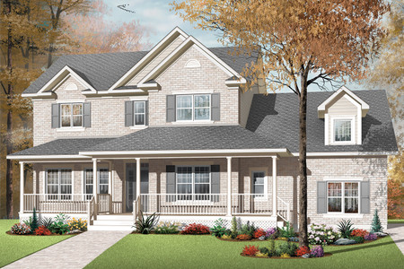 Country House Plan - Marseille 2 66735 - Front Exterior