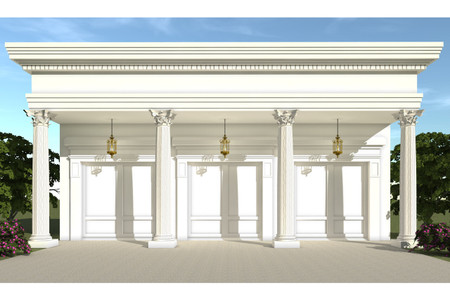 Mediterranean House Plan - Greek Revival Garage 67234 - Front Exterior