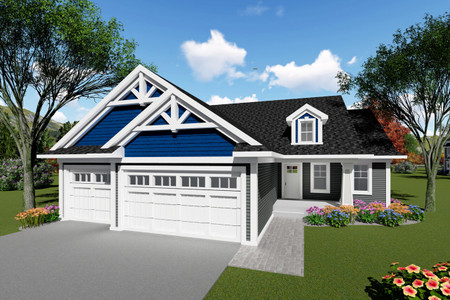 Craftsman House Plan - 68701 - Front Exterior
