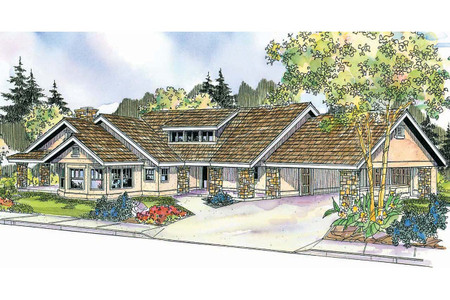 Southwest House Plan - Burnside 69927 - Front Exterior