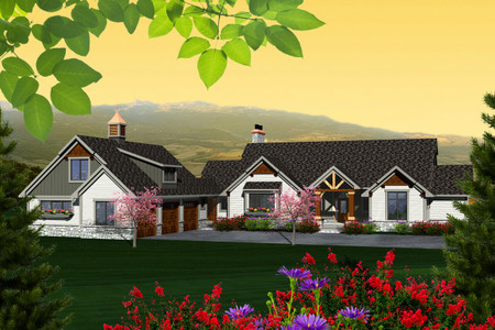 Craftsman House Plan - 71585 - Front Exterior