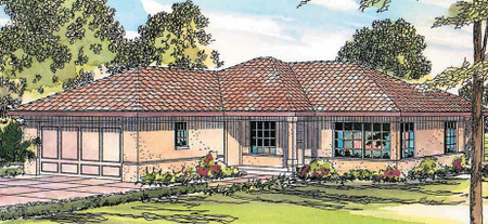Mediterranean House Plan - Topaz 72627 - Front Exterior
