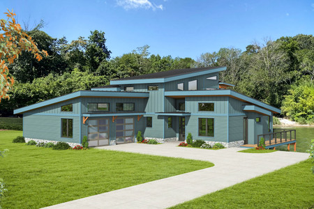Modern House Plan - River Canyon 72871 - Front Exterior