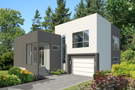 Contemporary House Plan - 73100 - Front Exterior