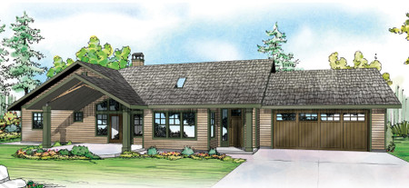 Ranch House Plan - Elk Lake 73958 - Front Exterior
