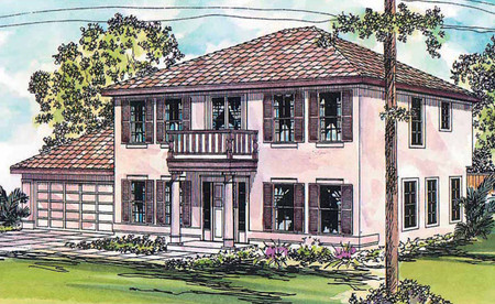 Mediterranean House Plan - Houston 74453 - Front Exterior