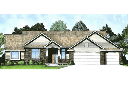 Ranch House Plan - 74824 - Front Exterior