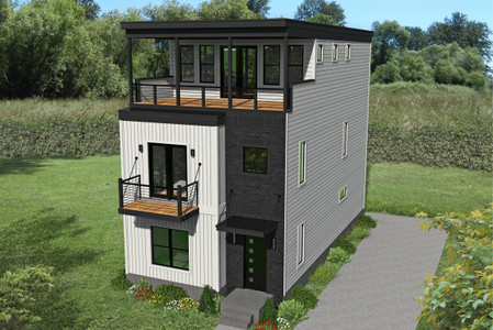 Modern House Plan - Shephard Deluxe II 76135 - Front Exterior