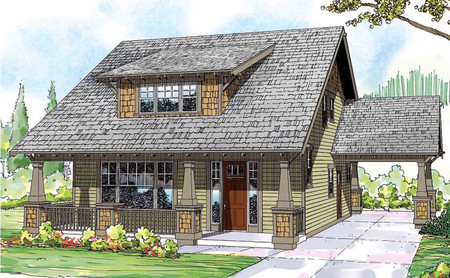 Bungalow House Plan - Blue River 76530 - Front Exterior