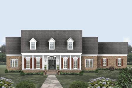 Colonial House Plan - 77090 - Front Exterior