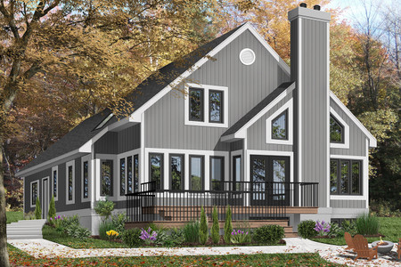 Modern House Plan - Grandmont 77141 - Rear Exterior